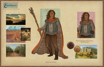 Earthsea - Ged Hunter costume concepts
