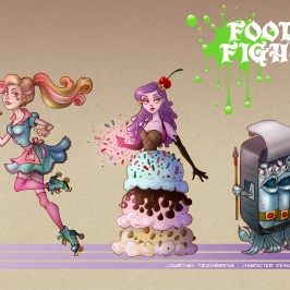 Food FIght game characters | Pencil & Digital, 2014